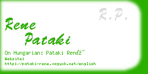 rene pataki business card